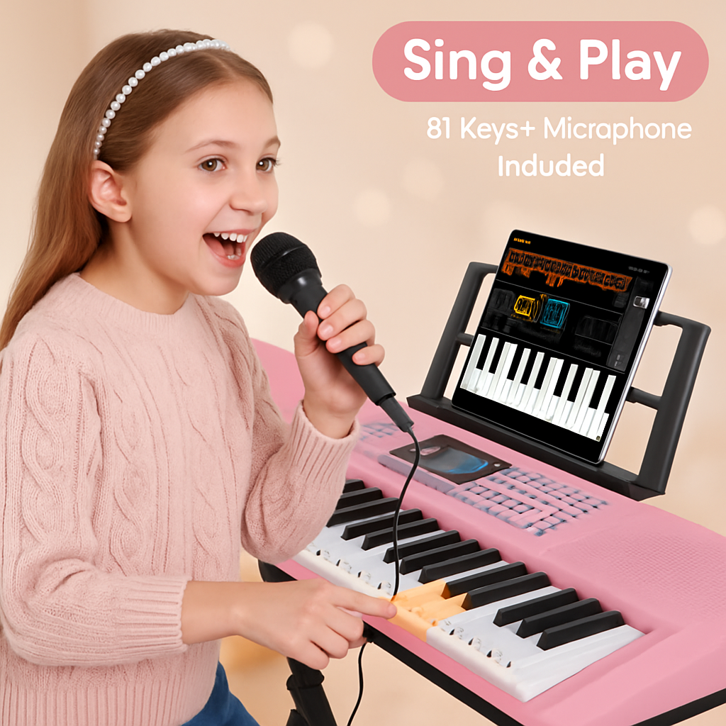 61-Key Digital Music Keyboard for Kids with Stand