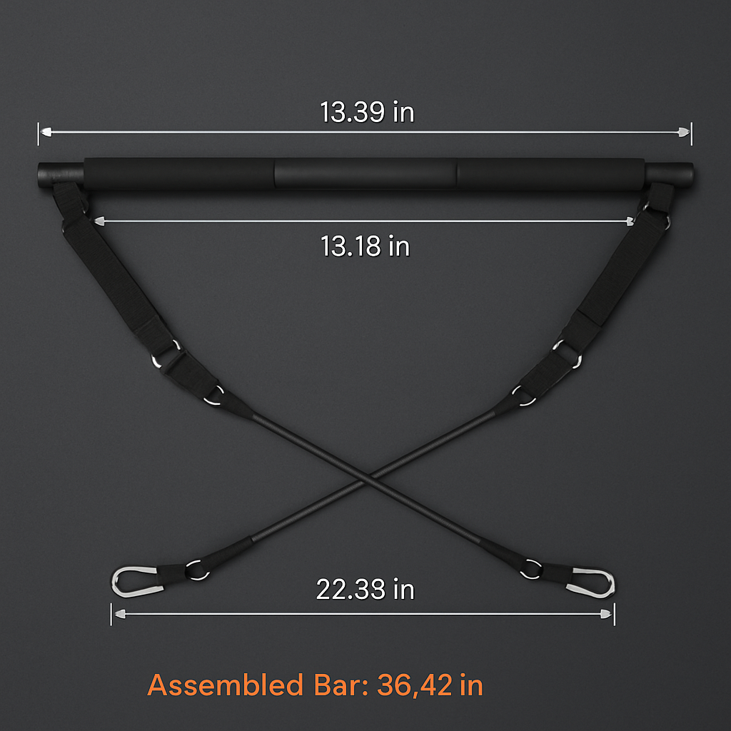 Pilates Bar Kit with Resistance Bands for Full Body Toning
