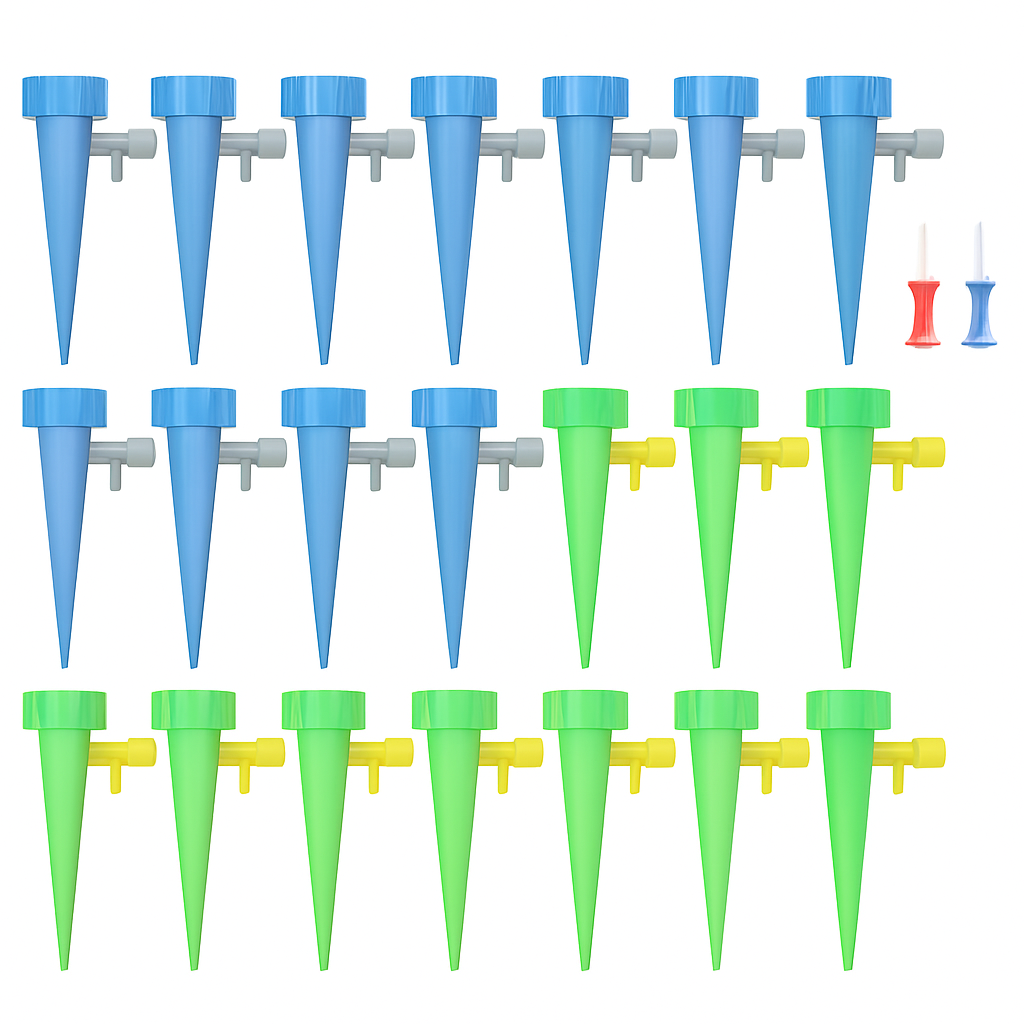 Self Watering Plant Spikes with Control Valve