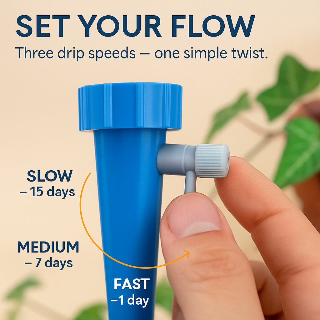 Self Watering Plant Spikes with Control Valve