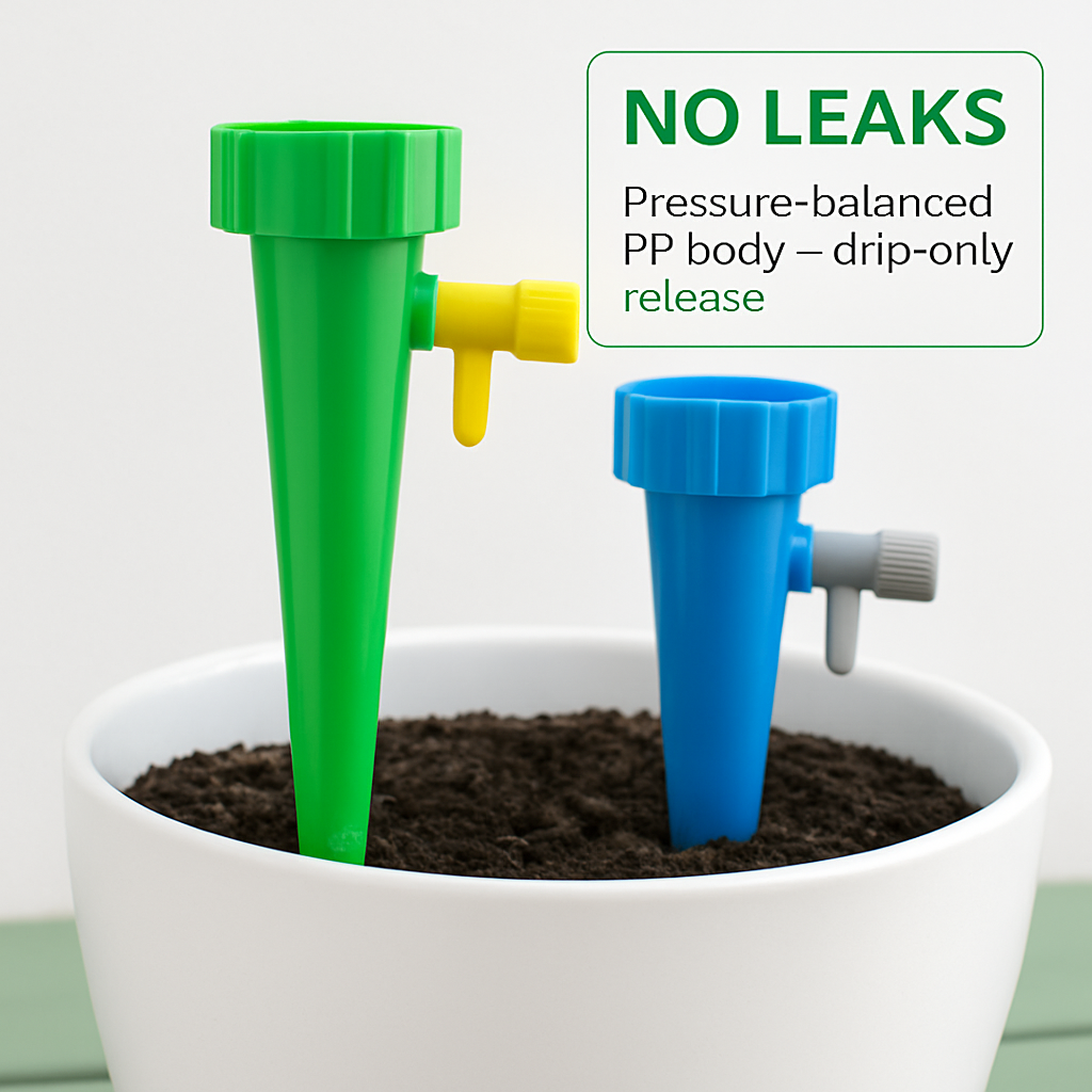 Self Watering Plant Spikes with Control Valve