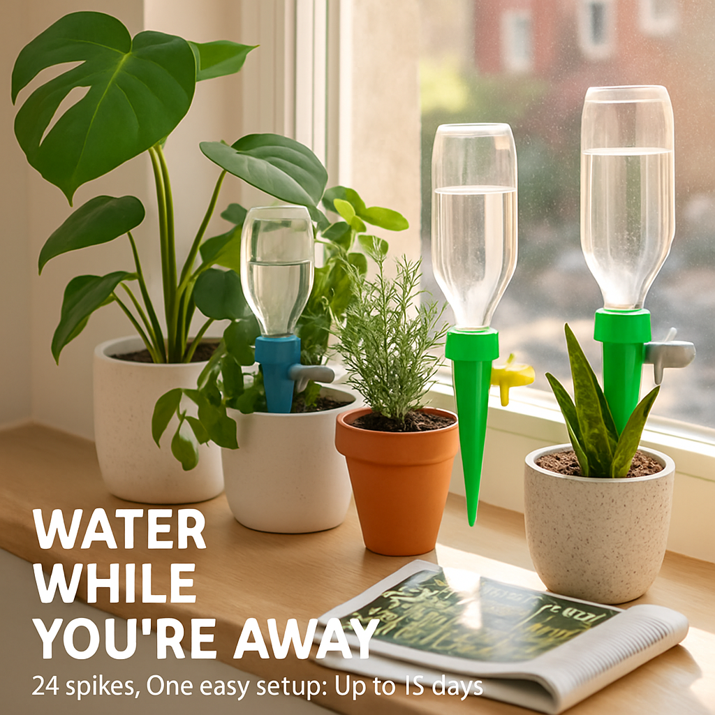 Self Watering Plant Spikes with Control Valve