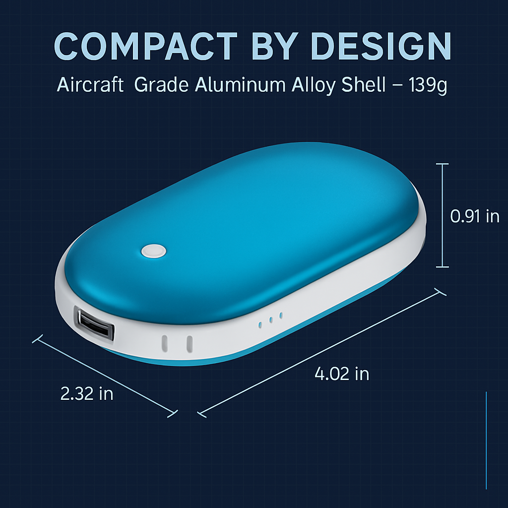 Portable Hand Warmer with Double-Sided Heating