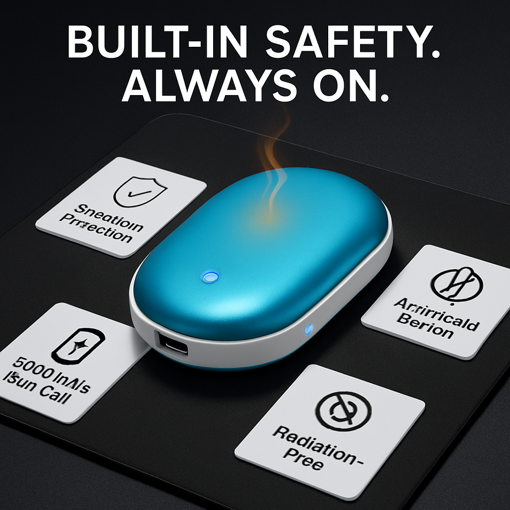 Portable Hand Warmer with Double-Sided Heating