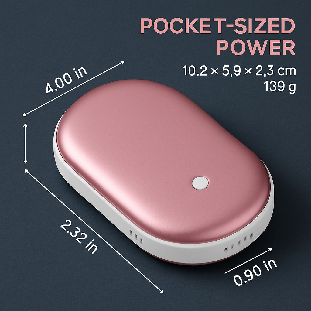 Portable Hand Warmer with Double-Sided Heating