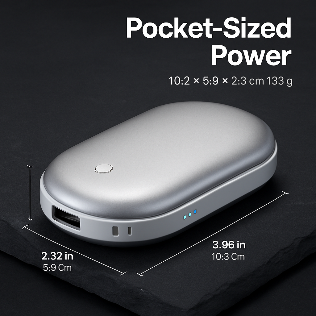Portable Hand Warmer with Double-Sided Heating