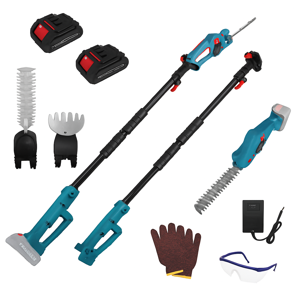 Pole Mini Hedge Trimmer & Grass Shear with Telescopic Pole