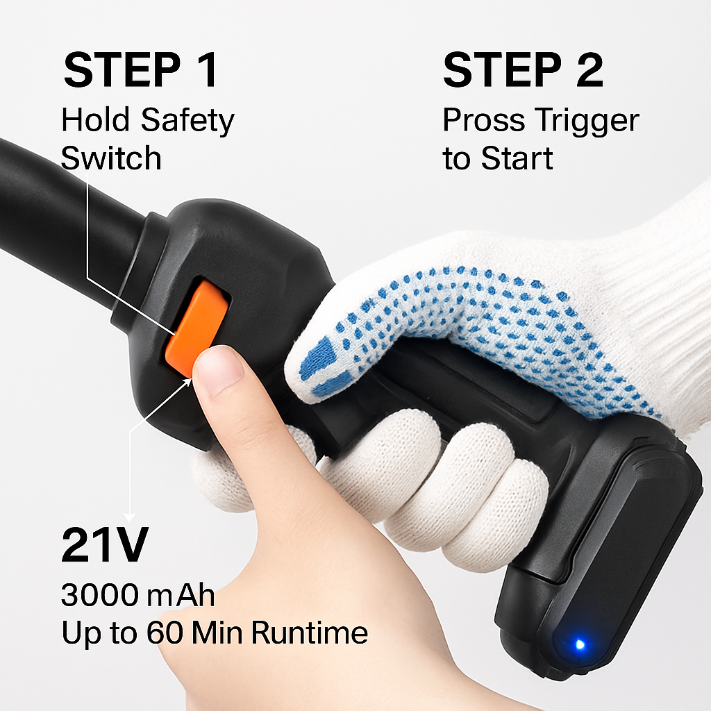 Cordless Pole Saw for Pruning with Extendable Reach