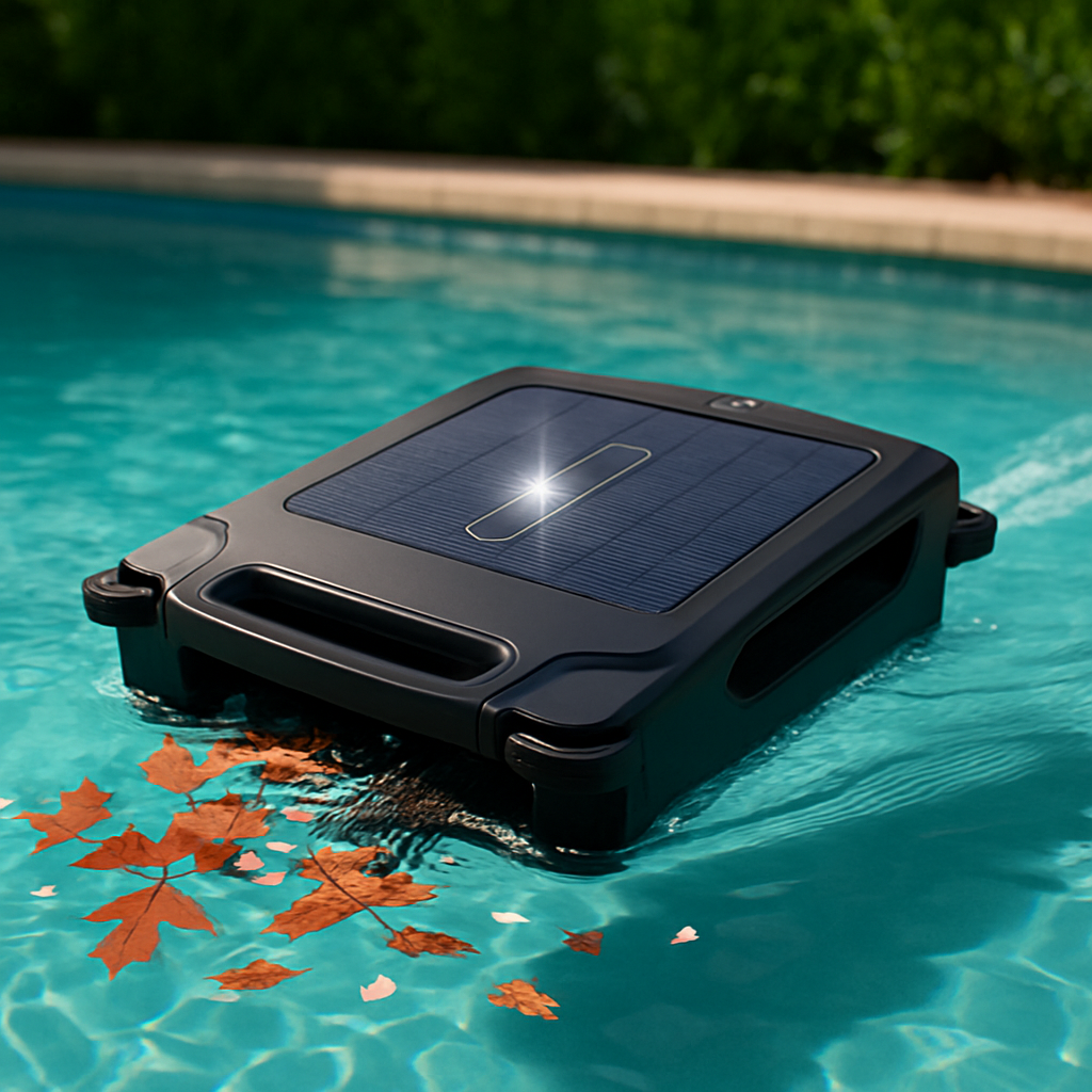 Solar Powered Robotic Pool Skimmer with Dual Modes