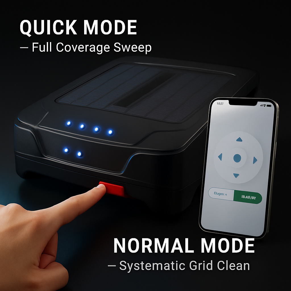 Solar Powered Robotic Pool Skimmer with Dual Modes