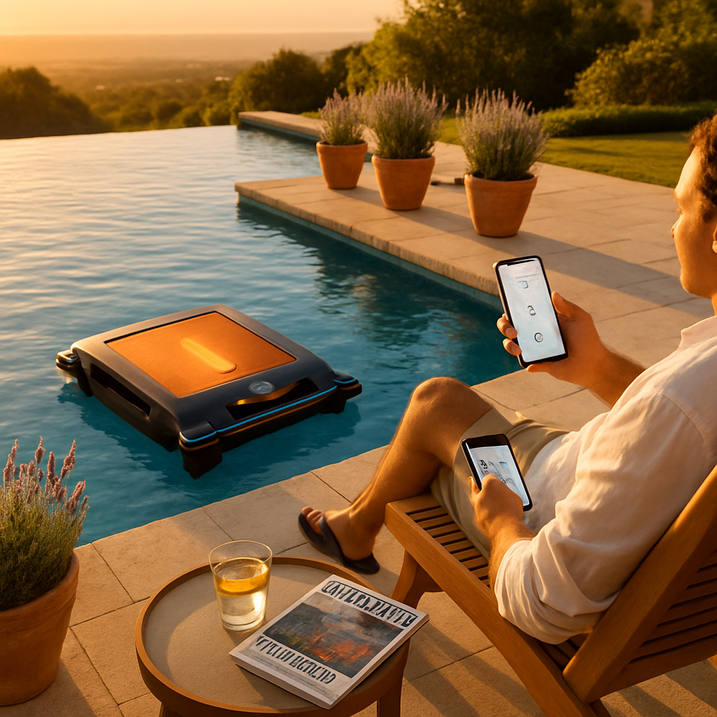 Solar Powered Robotic Pool Skimmer with Dual Modes
