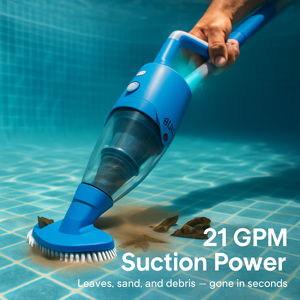 Cordless Pool Vacuum with Telescopic Pole