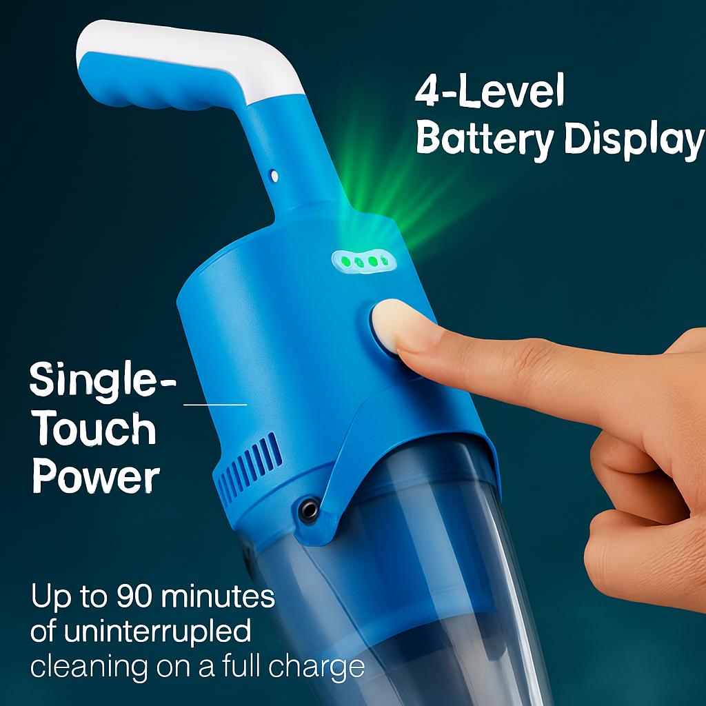 Cordless Pool Vacuum with Telescopic Pole