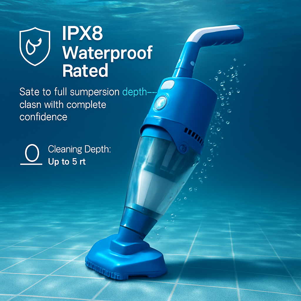 Cordless Pool Vacuum with Telescopic Pole