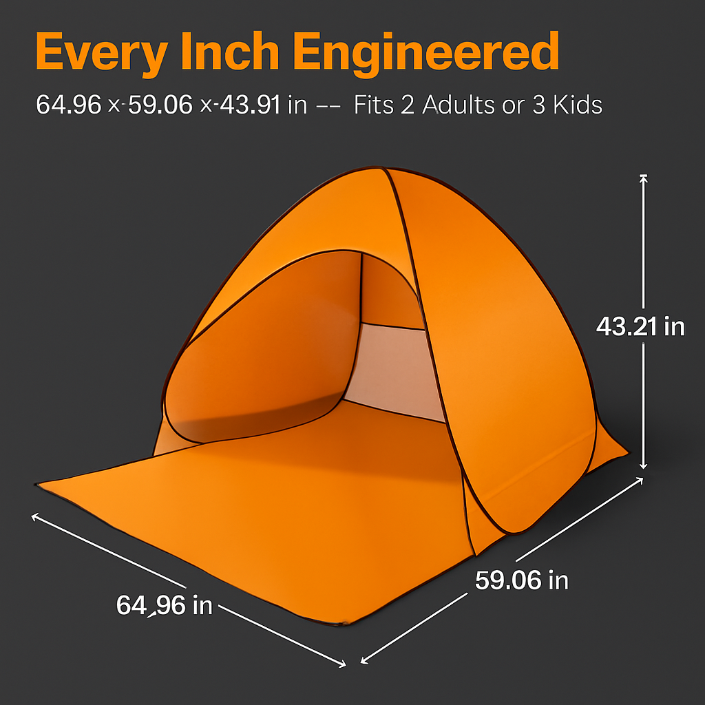 Pop Up Beach Tent UV Shelter for 2-3 with Net Window