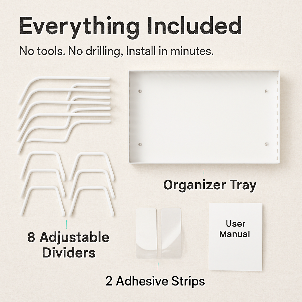 Pots and Pans Organizer with Adjustable Dividers