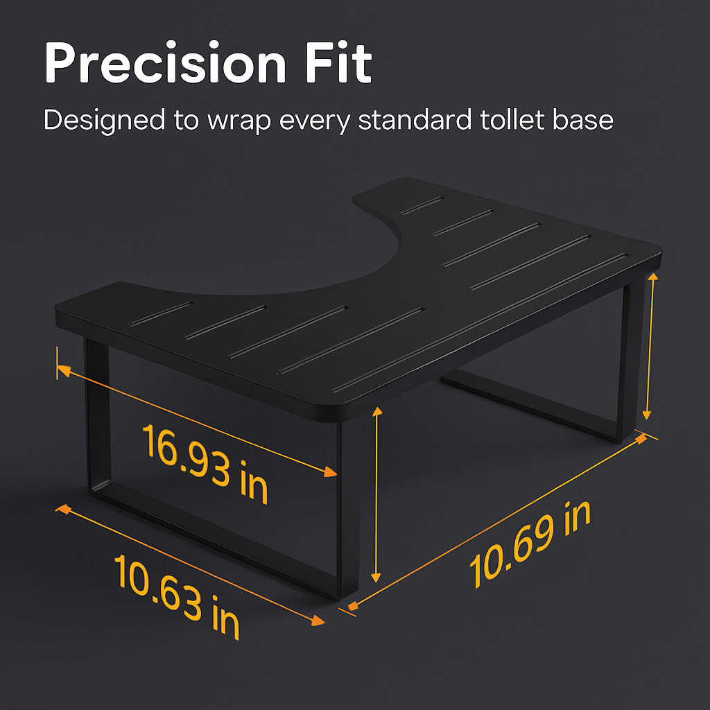 Wooden Metal Potty Stool for Adults and Children