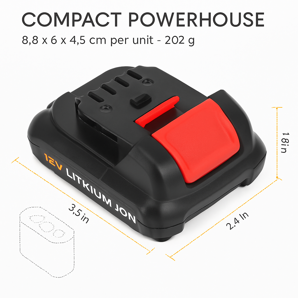 12V Li-ion Power Tool Battery Replacement