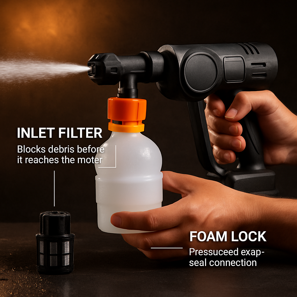 Cordless Pressure Washer with 6-in-1 Nozzle