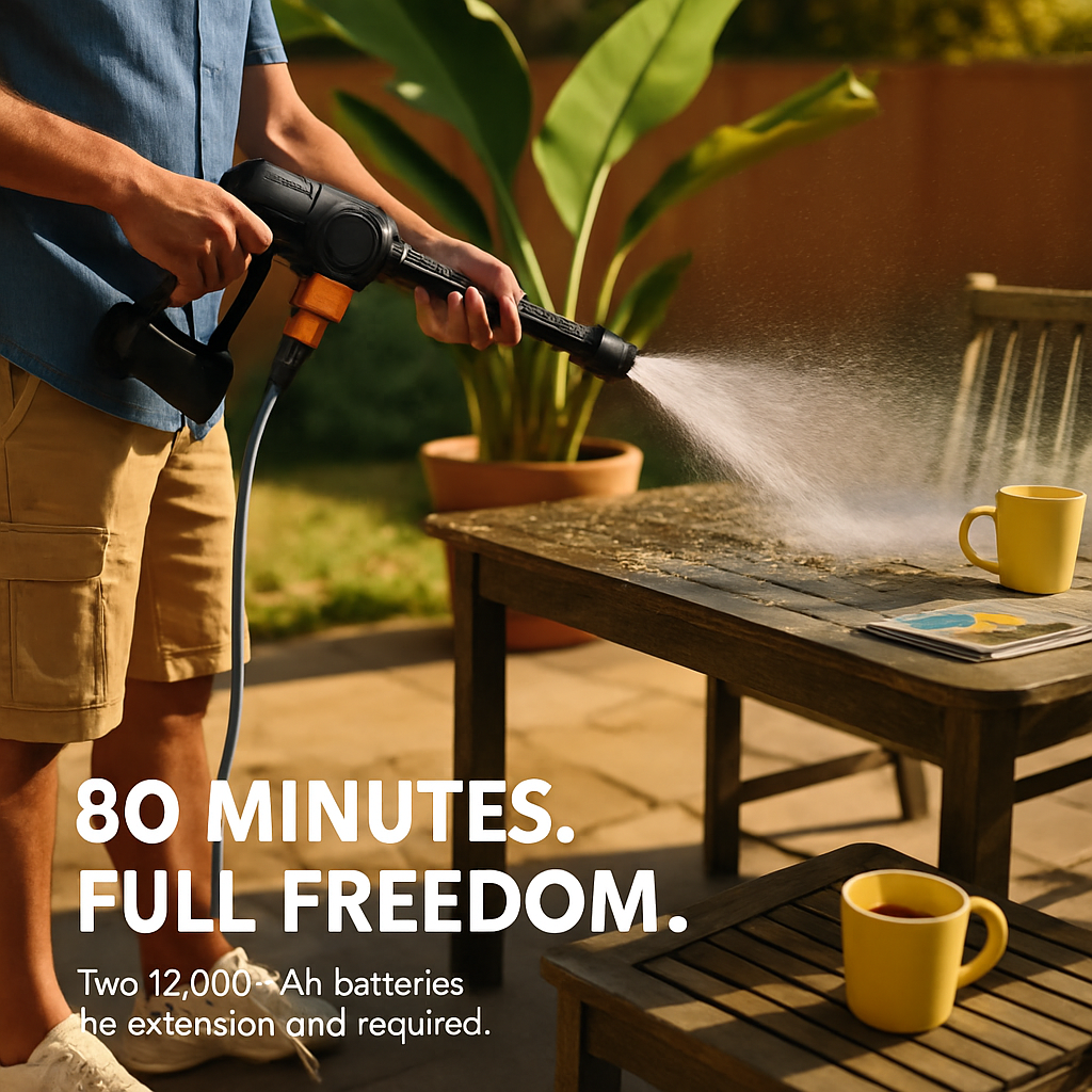 Cordless Pressure Washer with 6-in-1 Nozzle