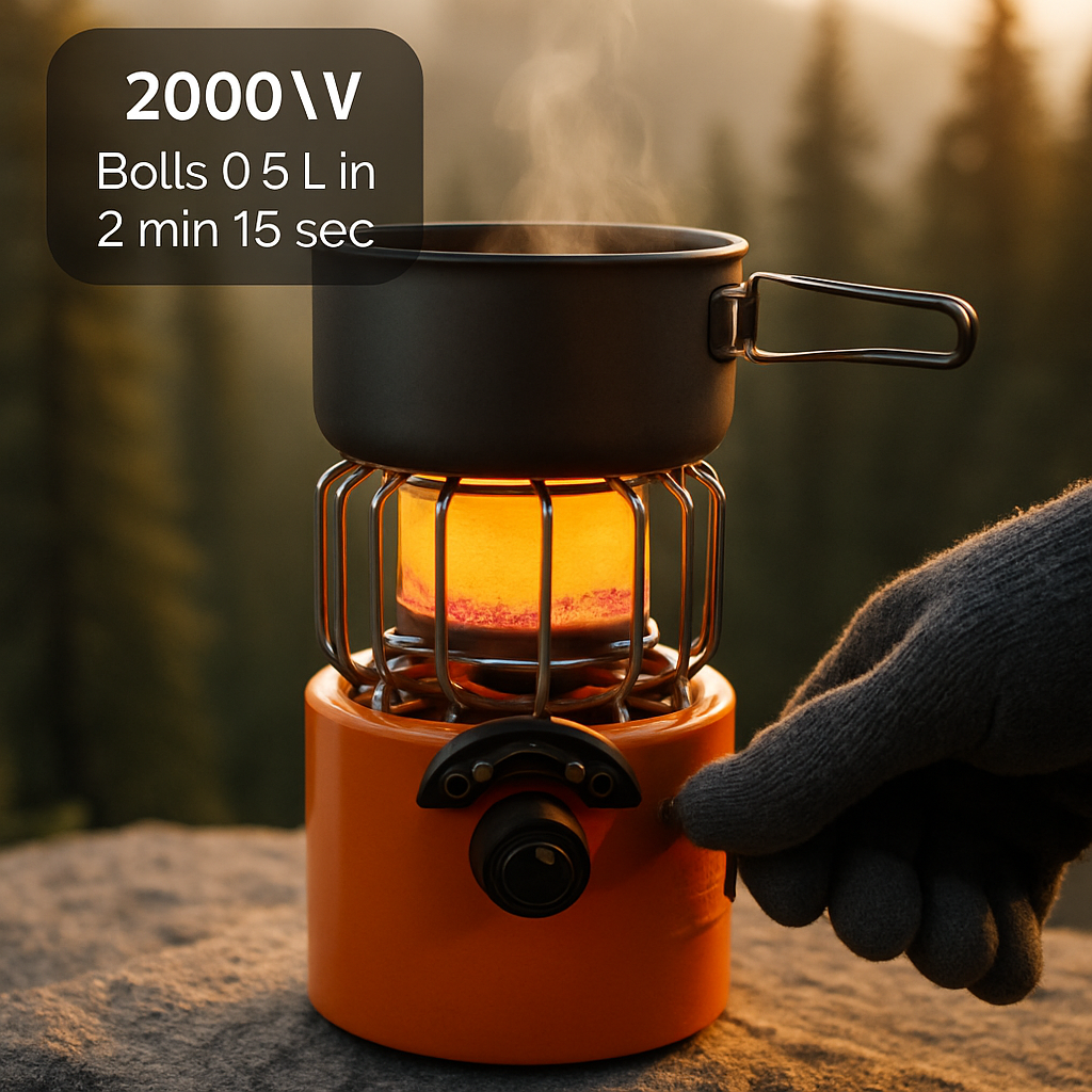 2-In-1 Camping Stove Tent Heater for Outdoor Cooking