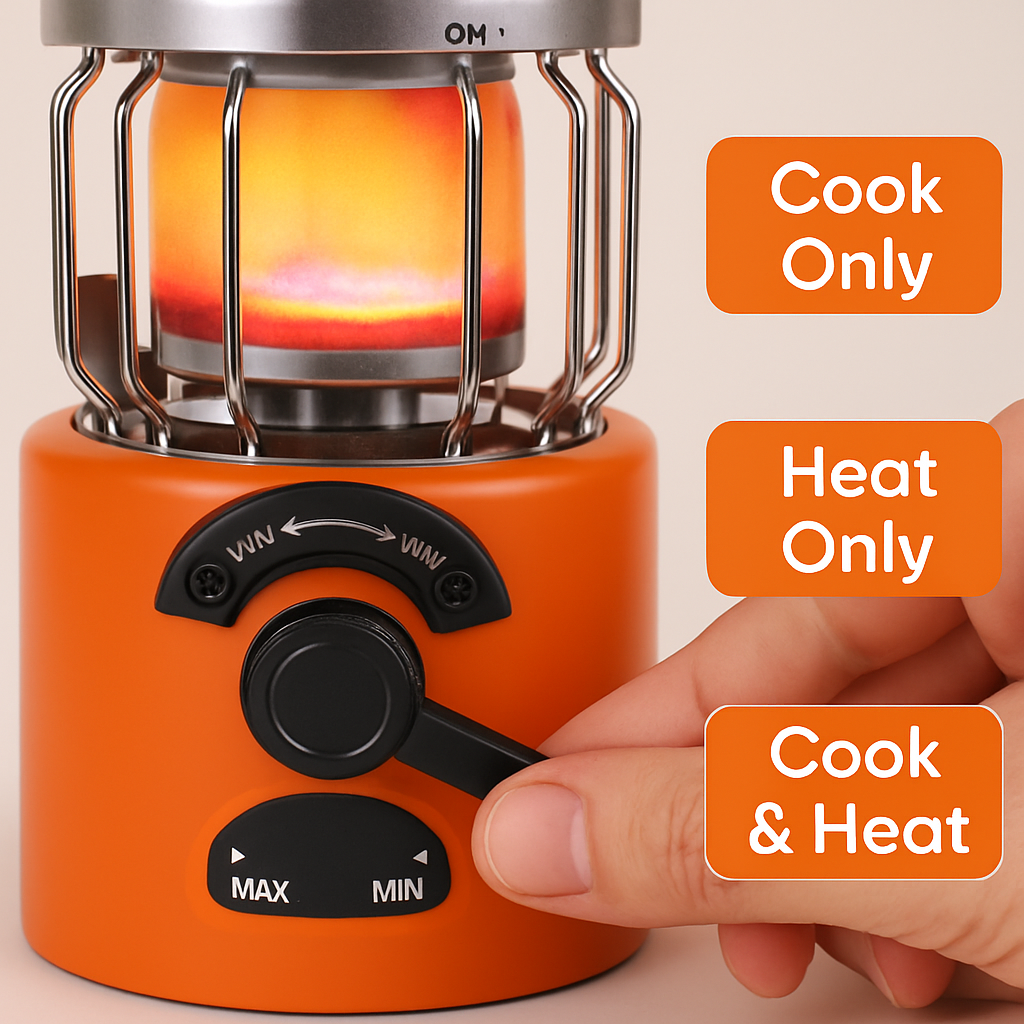 2-In-1 Camping Stove Tent Heater for Outdoor Cooking