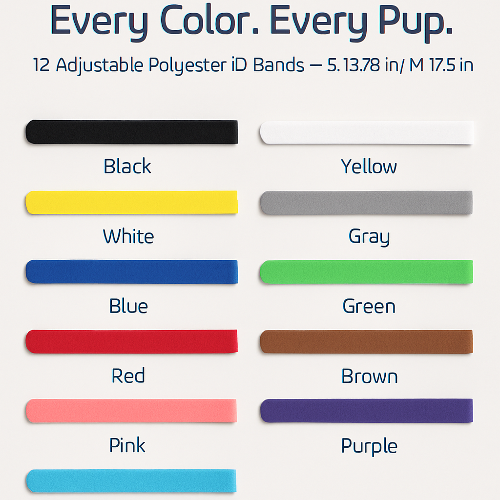 Whelping Puppy ID Collars for Quick, Clear Identification