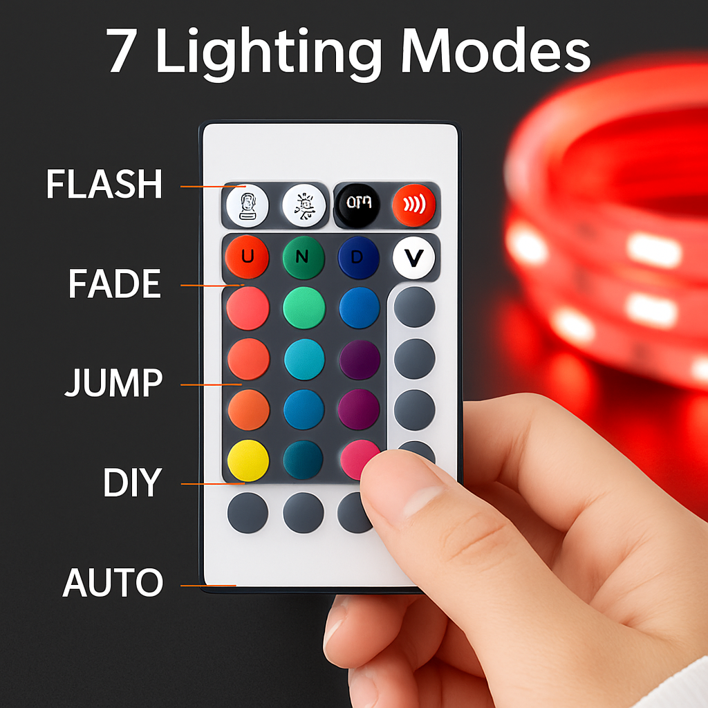 LED Strip Lights RGB Color Changing with IR Remote