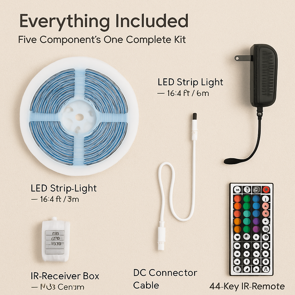 LED Strip Lights RGB Color Changing with IR Remote