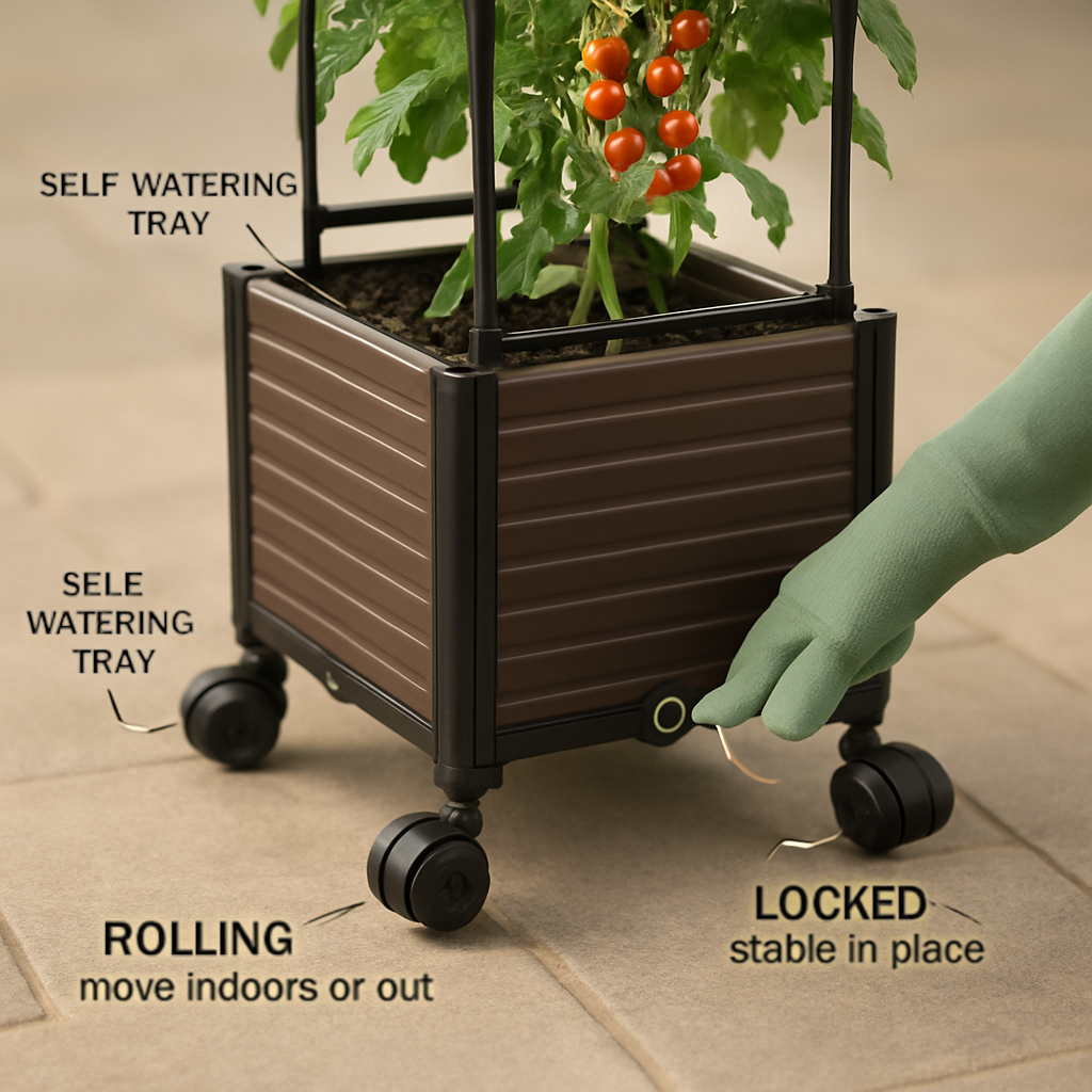 Raised Garden Bed Planter Box with Trellis