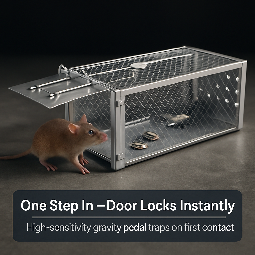 Single Door Rat Trap Cage - Humane Indoor/Outdoor
