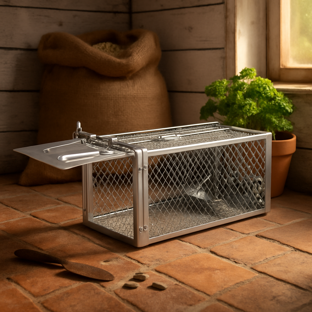 Single Door Rat Trap Cage - Humane Indoor/Outdoor