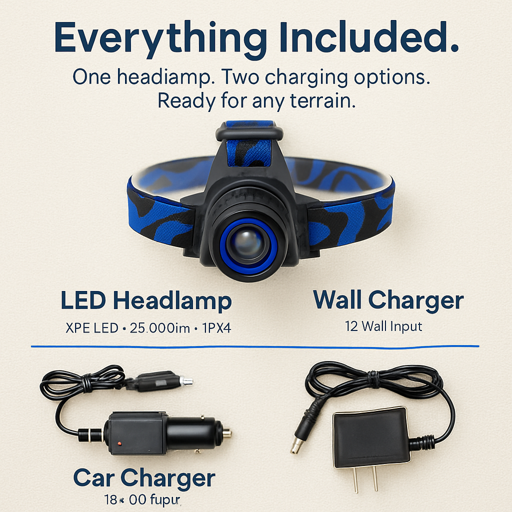 Headlamp with Zoomable Focus for Outdoor Adventures