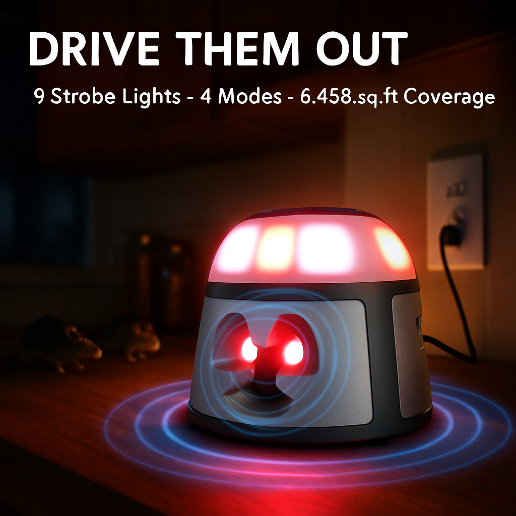 360° Ultrasonic Mice Repellent for Indoor Rodents