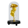Foil Rose LED String Light Fairy Lamp with Glass Dome