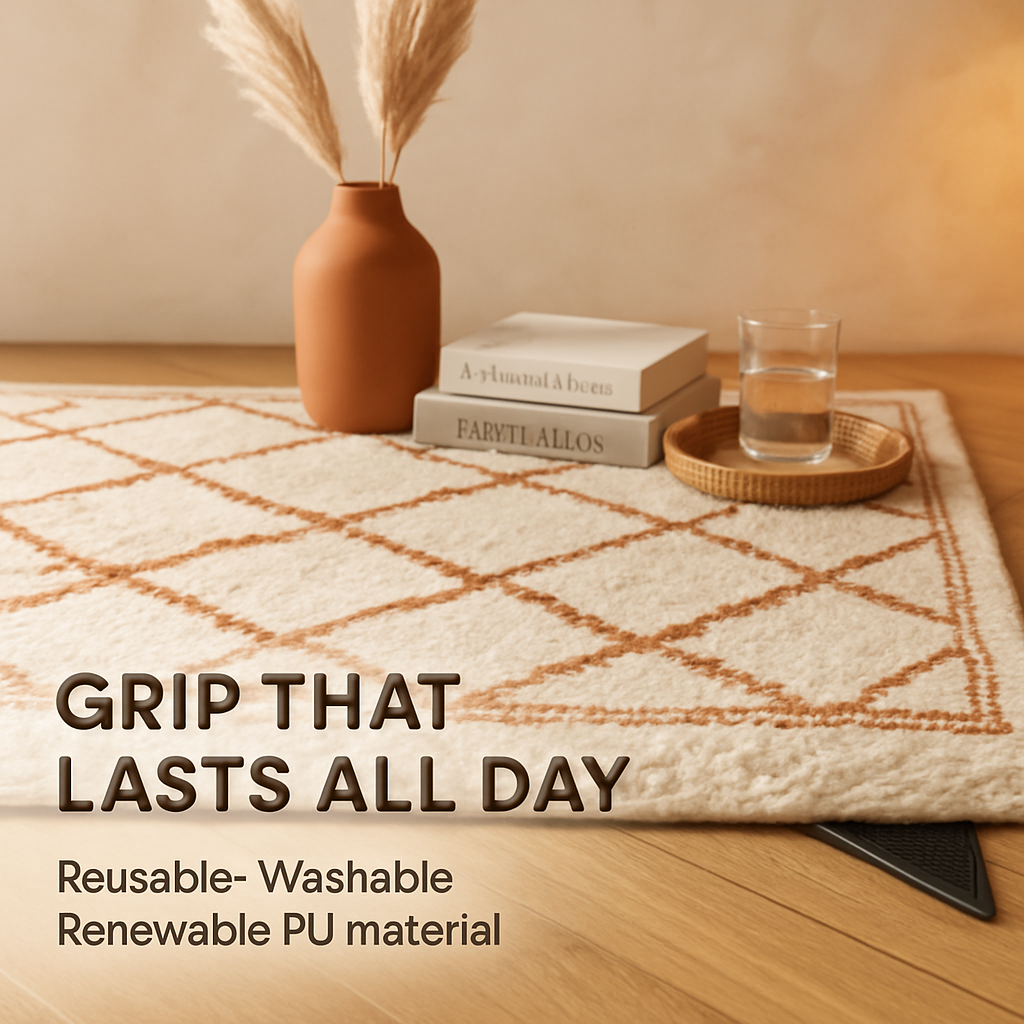 Area Rug Gripper Pad Triangular Non-Slip Corners