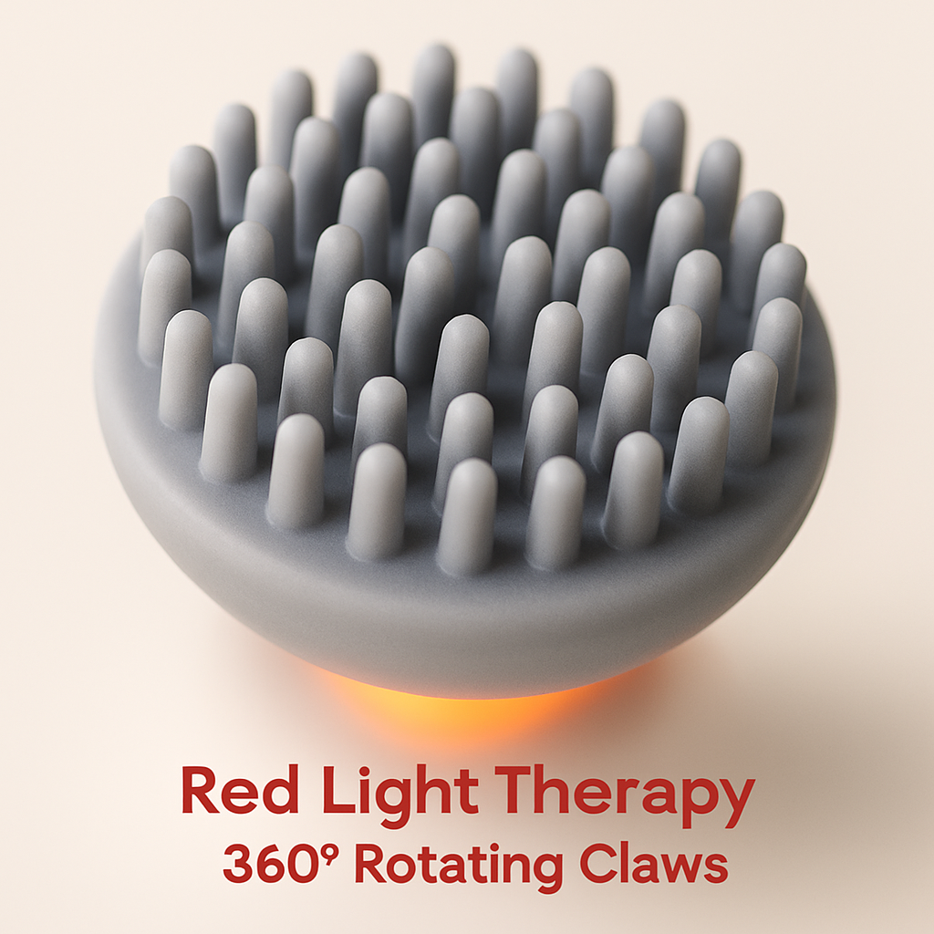 Electric Scalp Massager with Red Light and Claws
