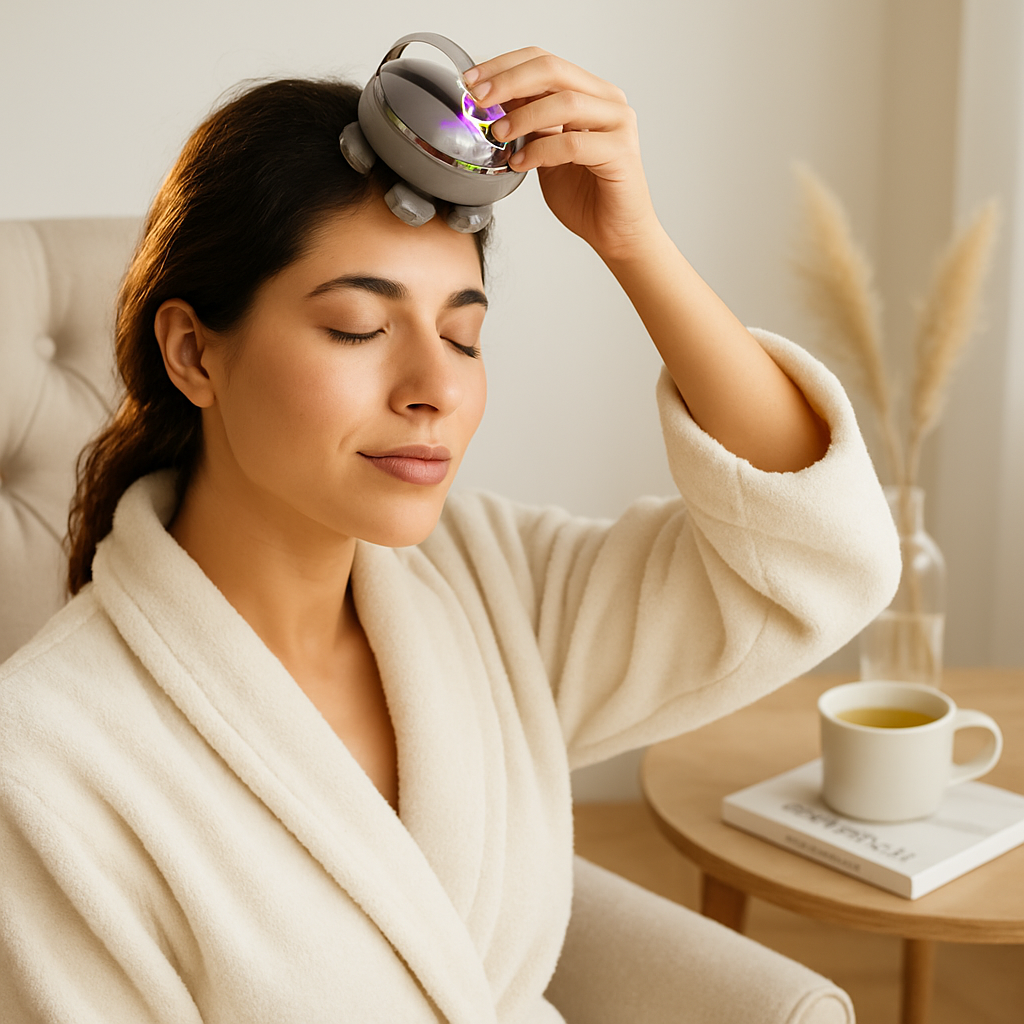 Electric Scalp Massager with Red Light and Claws
