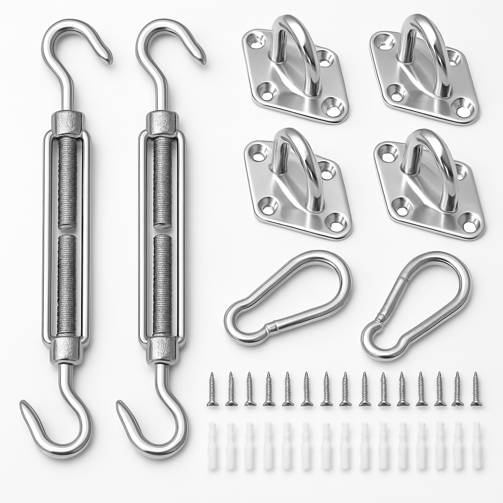Sun Shade Sail Hardware Kit for Rectangular Sails