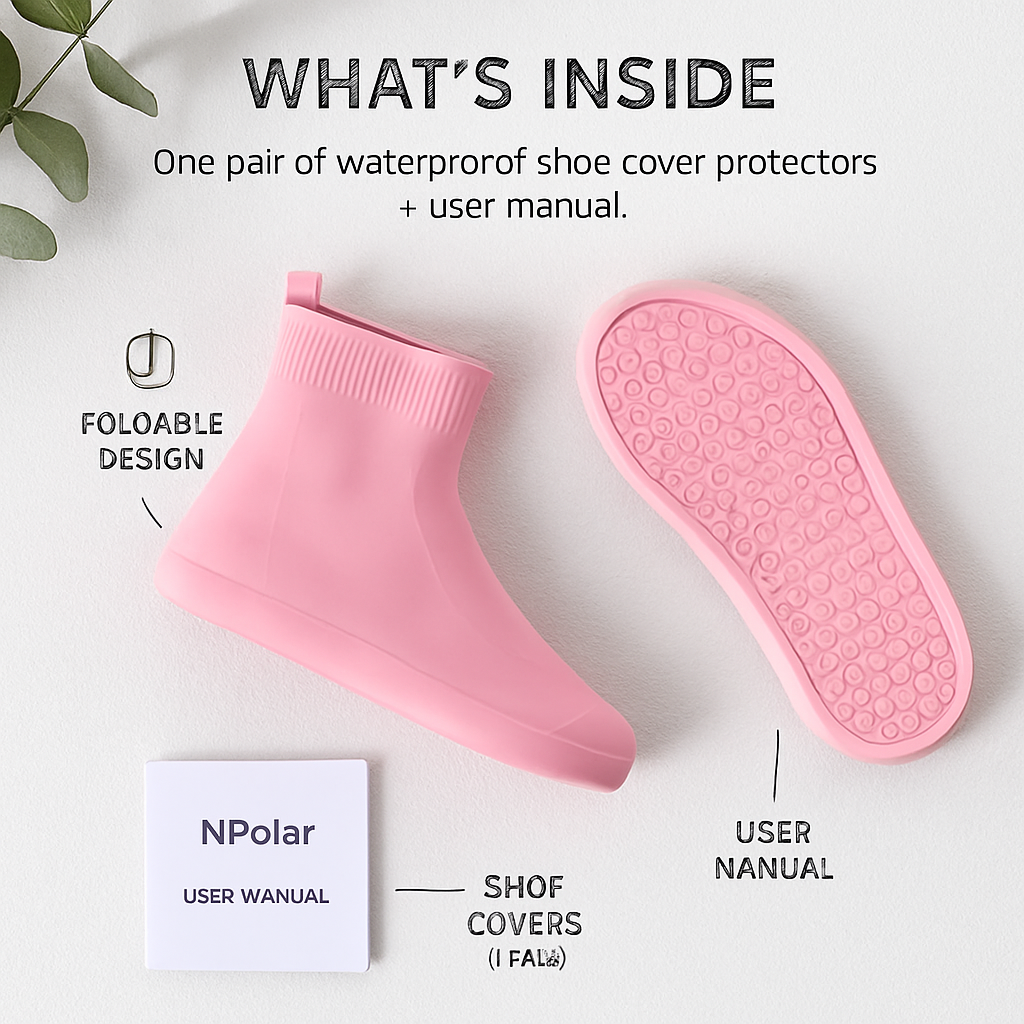 Waterproof Shoe Covers for Rain - Non-Slip Protectors