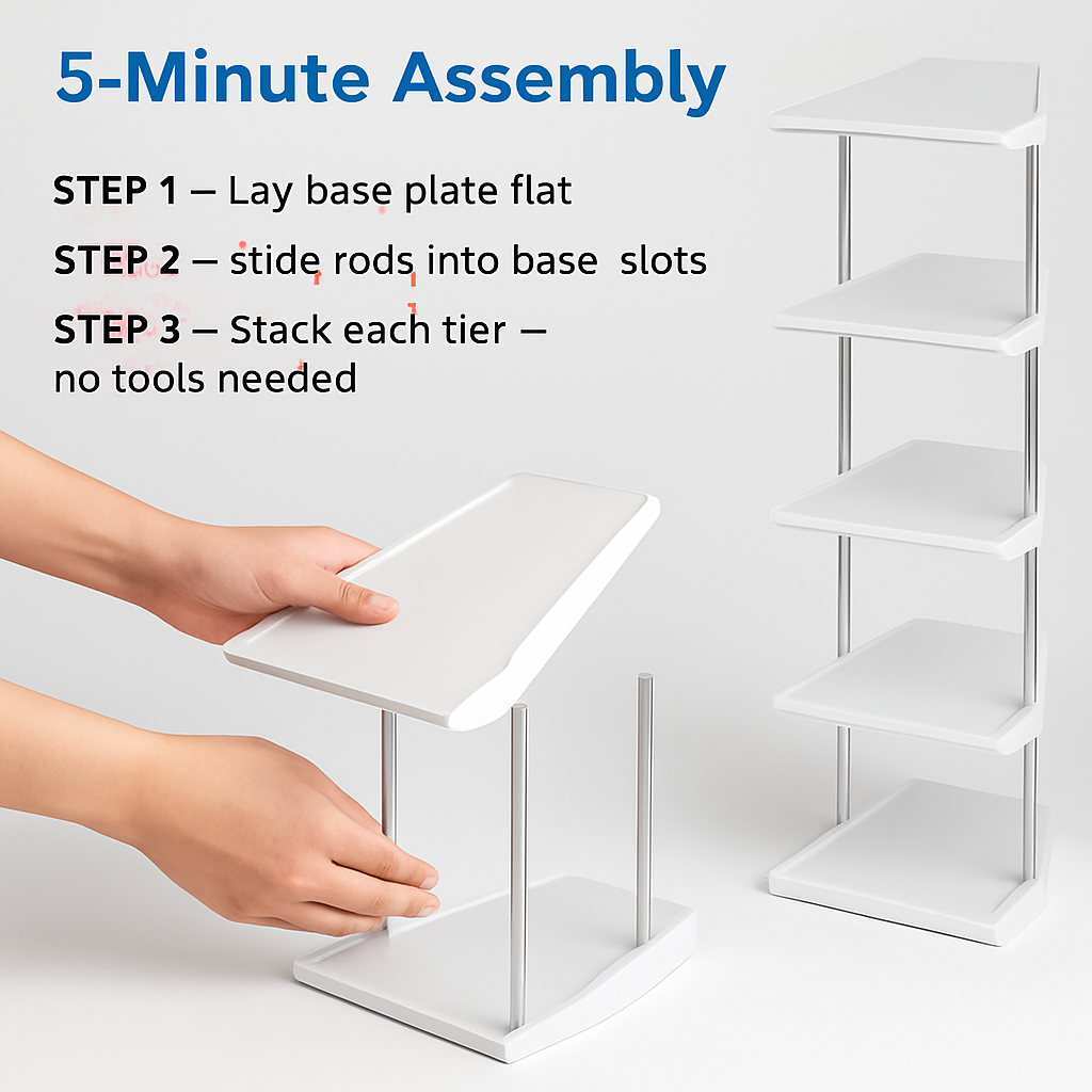 Narrow Vertical Shoe Rack 5 Tier Organizer