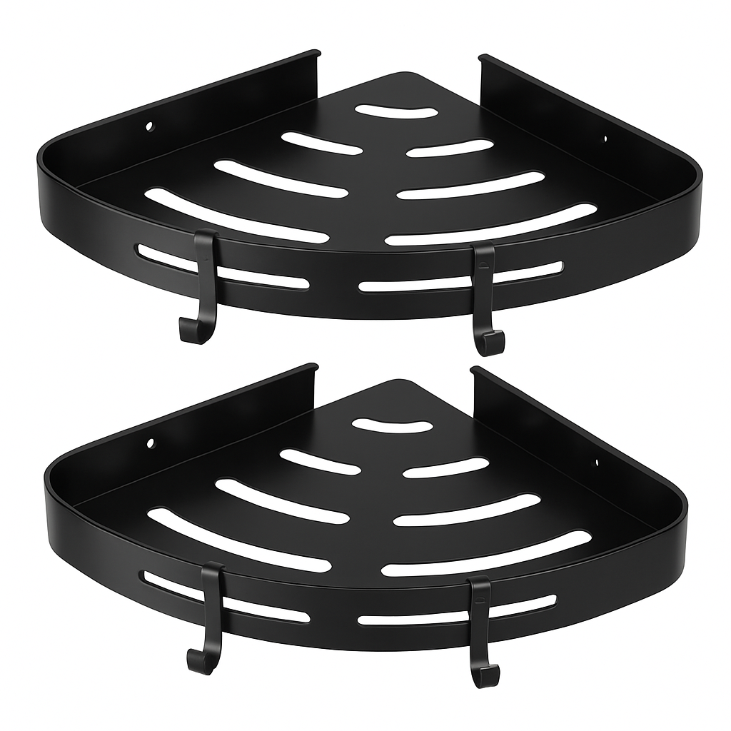 Corner Shower Caddy Shelf, Adhesive Wall Mount Organizer
