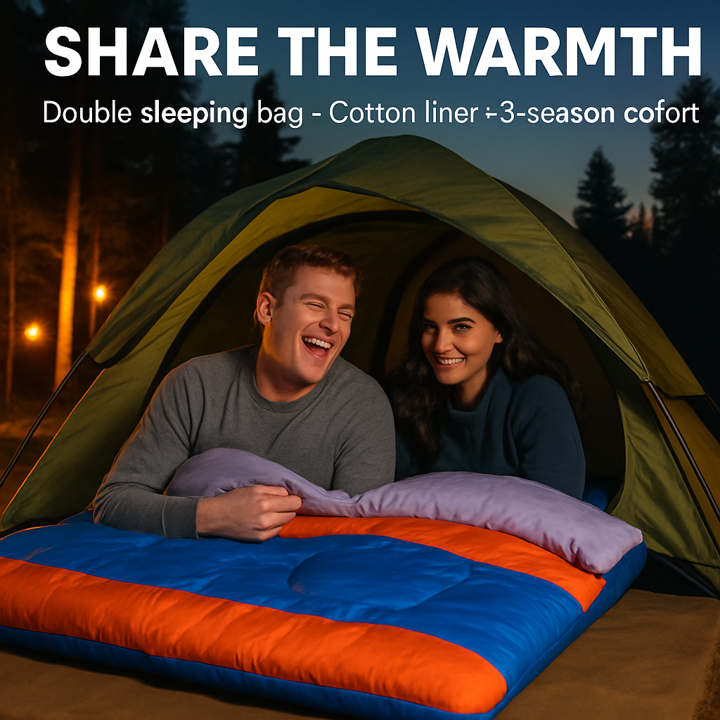 3 Person Sleeping Bag: Lightweight, Water-Resistant Outdoor