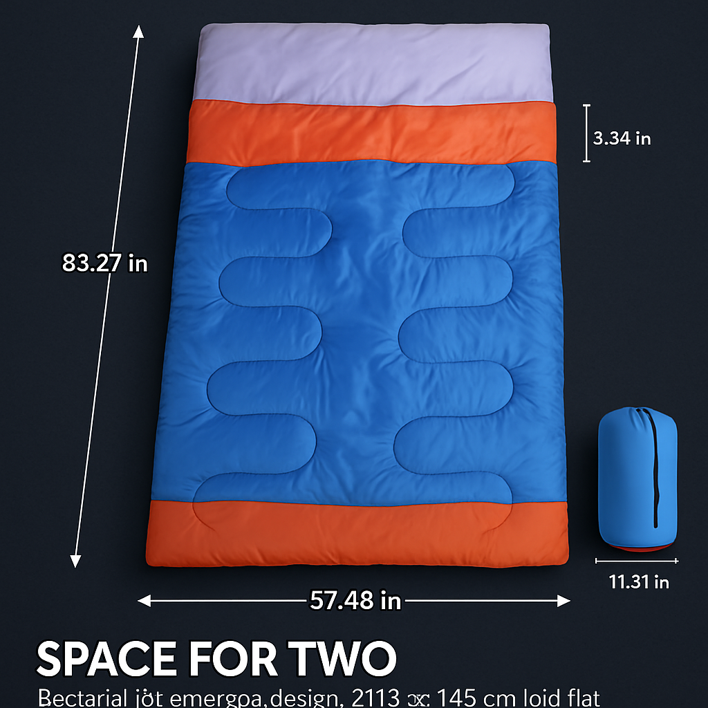 3 Person Sleeping Bag: Lightweight, Water-Resistant Outdoor