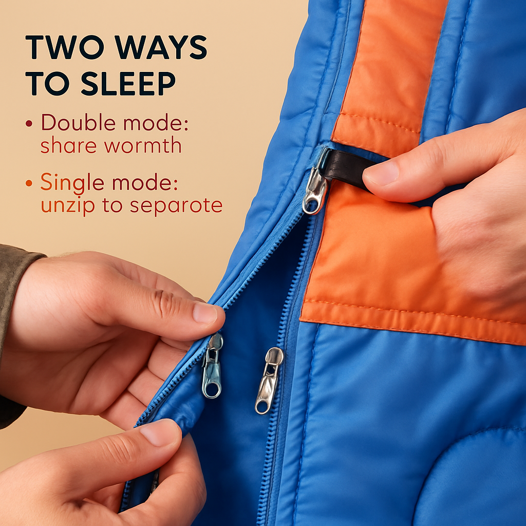 3 Person Sleeping Bag: Lightweight, Water-Resistant Outdoor