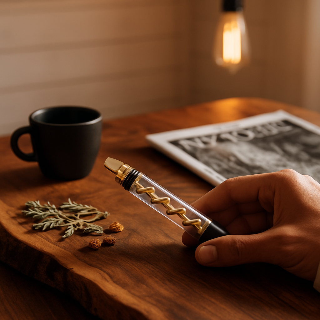 Glass Blunt Pipe Twisty Grinder Kit for Home Use