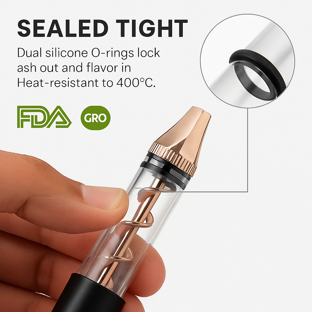 Glass Blunt Pipe Twisty Grinder Kit for Home Use