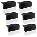 Solar Powered Deck Lights with Acrylic Bubble Lamps (6-Pack)