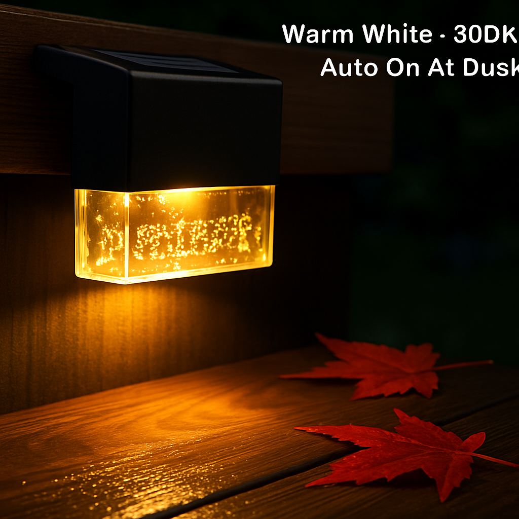 Solar Powered Deck Lights with Acrylic Bubble Lamps (6-Pack)