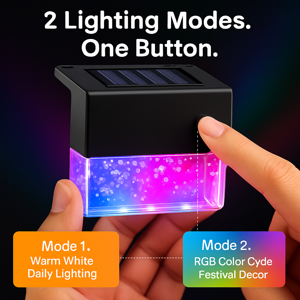 Solar Powered Deck Lights with Acrylic Bubble Lamps (6-Pack)